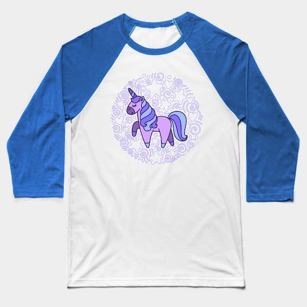 Unicorn Baseball T-Shirt by Mashmuh